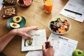 Table with mixed foods